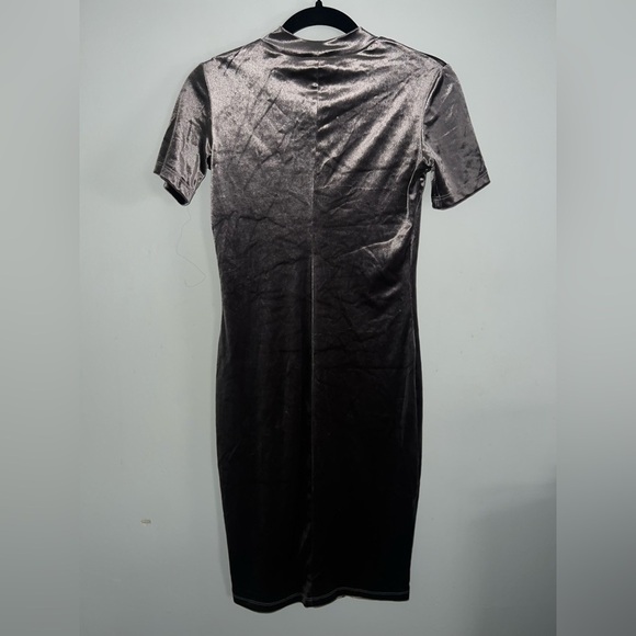 Zara Velvet Dress (brownish silver) - Picture 4 of 5